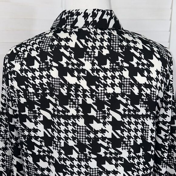 Chico’s Tunic Size 2 (12) Houndstooth Lightweight Flowy - Picture 8 of 16